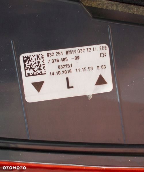 BMW 6 G32 LED LEWA I PRAWA KLAPA ORYGINAŁ - 3