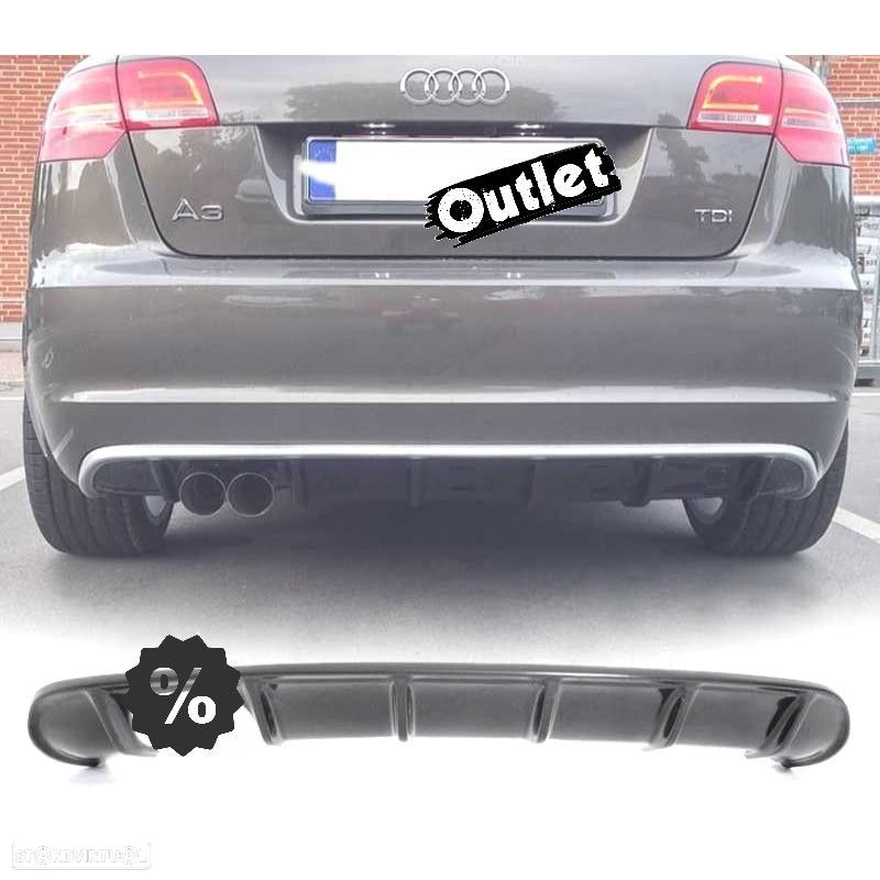 R024018C4 DIFUSOR PÁRA-CHOQUES TRASEIRO AUDI A3 8P 8PA SPORTBACK 08-12 LOOK S LI - 1