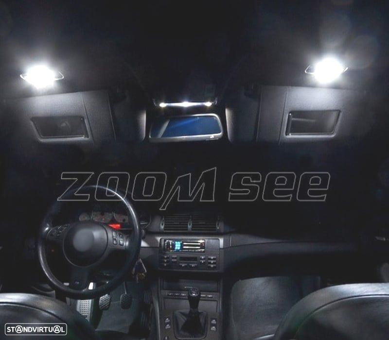 KIT COMPLETO 17 LAMPADAS LED INTERIOR PARA BMW SERIE 3 E46 SEDAN COUPE M3 318I 318TI 323I 323IS 325I - 6