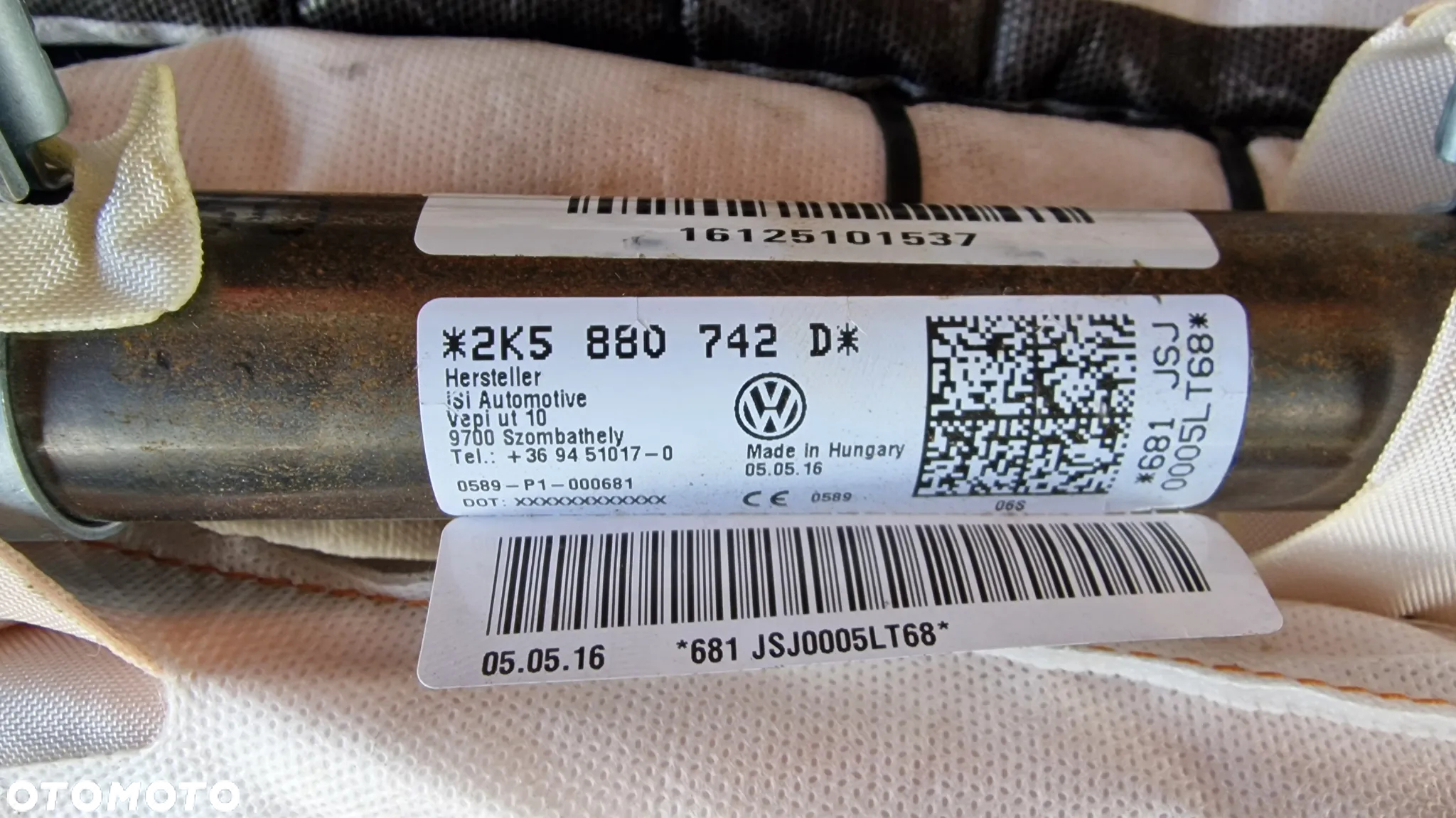 KURTYNA POWIETRZNA PRAWA 2K5880741D 2K5880742D VW Caddy Maxi - 4