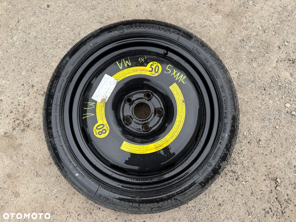 Koło dojazdowe dojazdówka 18' 5x112 Volkswagen 125/70 R18 - 1
