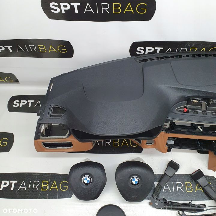 BMW SERIA 3 F30 DESKA ROZDZIELCZA KONSOLA KOKPIT PULPIT PODUSZKI AIRBAG AIR BAG PASY KIT SET - 2