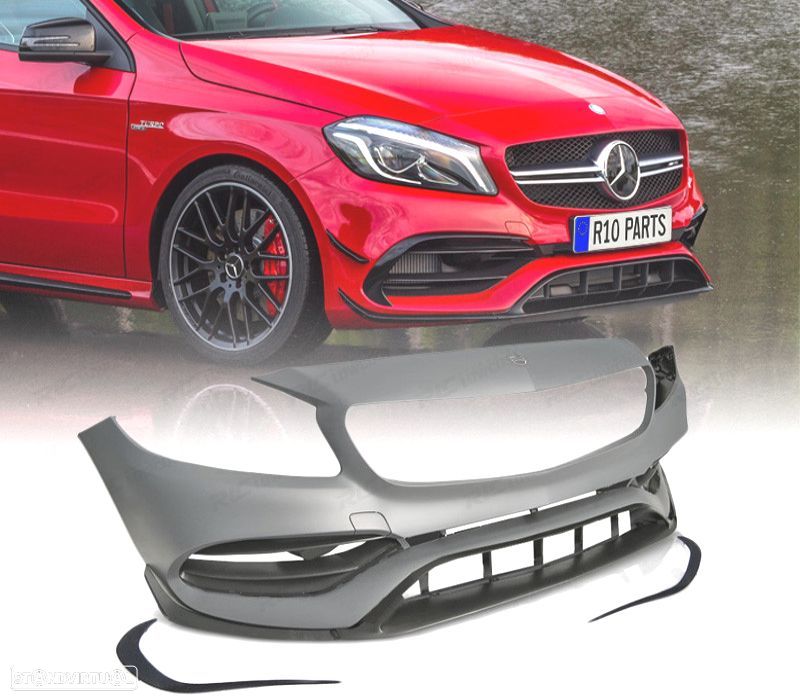 PARA-CHOQUES FRONTAL MERCEDES CLASSE A W176 15-18 LOOK A45 AMG - 1