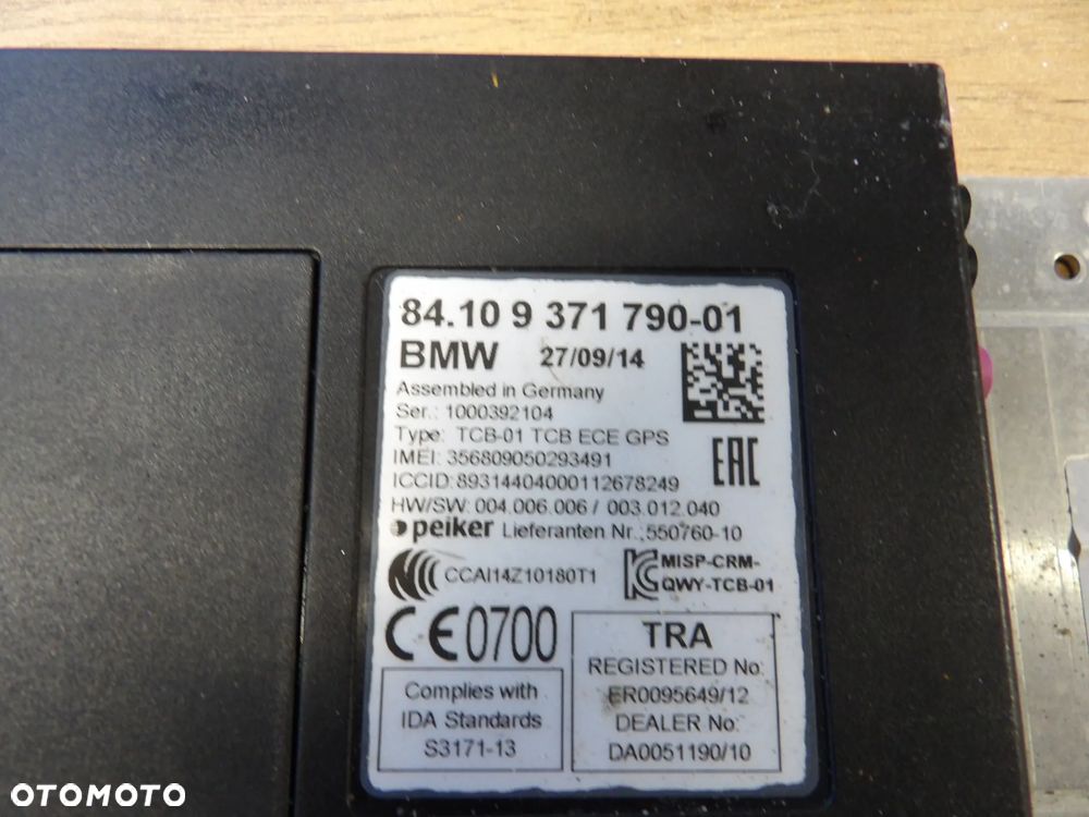 BMW - F20 - MODUŁ , STEROWNIK TELEMATIC - 9371790 - 2