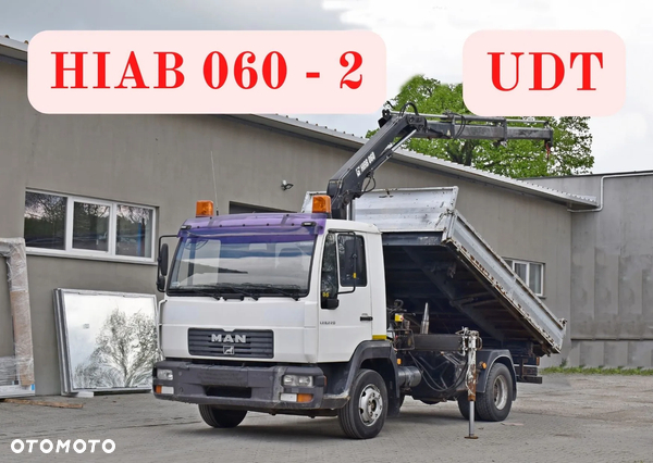 MAN LE 8.220 * Wywrotka 3,85 m + HIAB 060 * STAN BDB