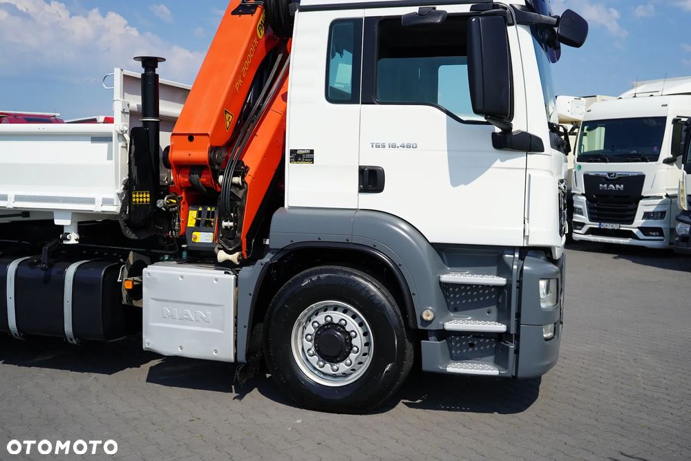 MAN TGS / 18.480 / E 6 / 4 X 4 / WYWROTKA + HDS / PALFINGER PK 20001 / PILOT - 18