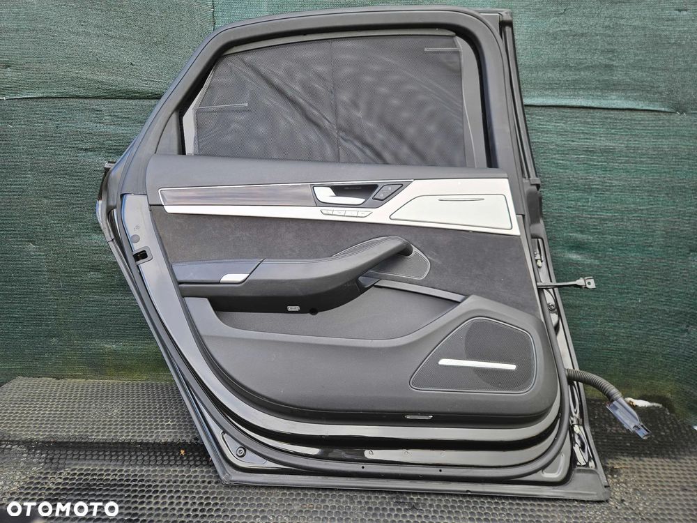 Drzwi Tyl Tylne Lewe Czarne LY8X Kompletne Boczek BOSE Roleta AUDI A8 D4 Long - 32