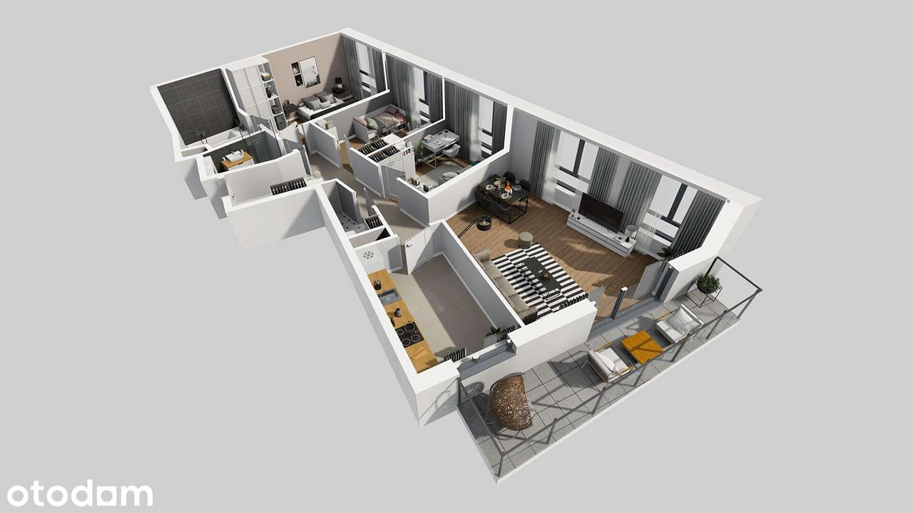 4 pokoje z oddzielną kuchnią | BLISKI TERMIN | apartamentowiec