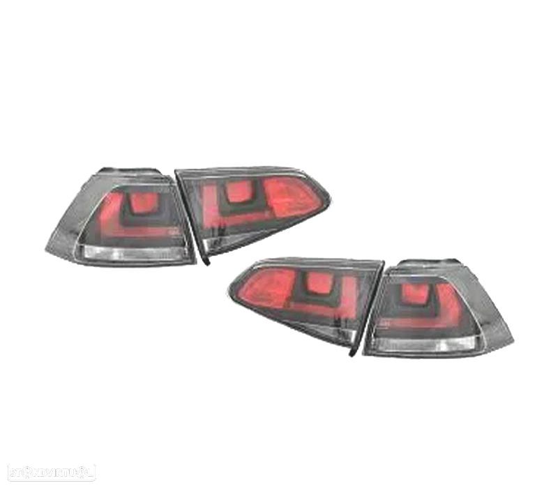 FAROLINS TRASEIROS VOLKSWAGEN VW GOLF 7 LIMOUSINE 12-17 FUNDO PRETO - 1