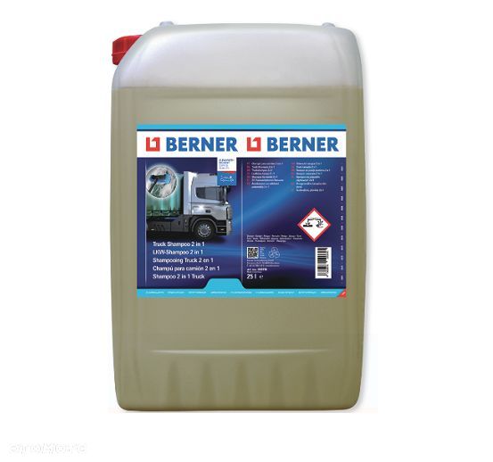 Szampon do pojazdów użytkowych 2 w 1 25L Berner - 1