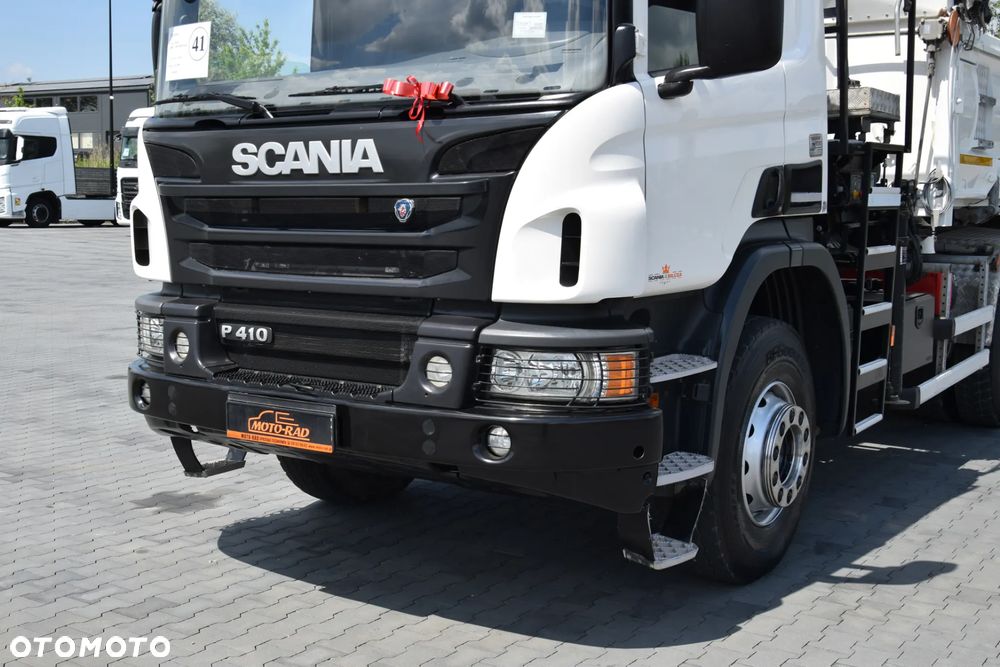 Scania P410 / 6x4 / EURO 6 / HDS HIAB X-HIDUO 158 B-3 / WYSUW x3 / ROTATOR / CHYWTAK / STEROWANIE RADIOWE / WYWROTKA / HYDROBURTA / AUTOMAT / KAMERA COFANIA / NAWIGACJA / HAK-ZACZEP / NISKI PRZEBIEG / 2018 / SERWISOWANY / SPROWADZONY - 9
