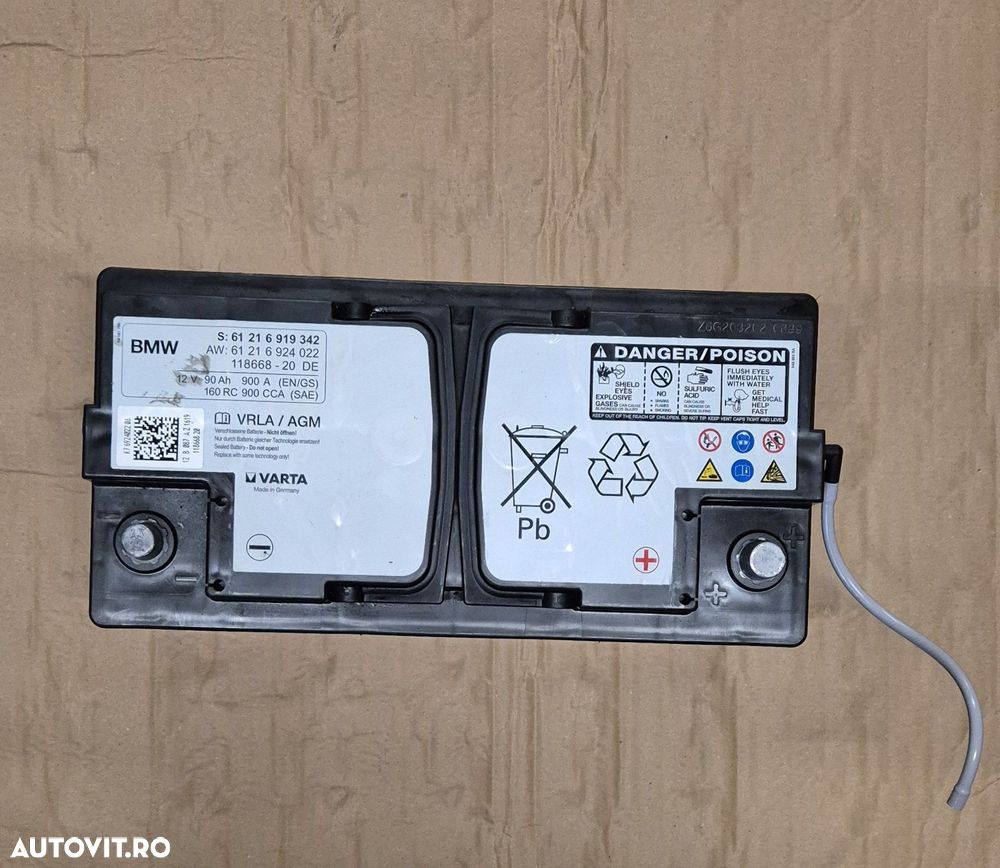 Baterie start/stop AGM BMW 90AH bmw f10 f11 X3 F30 E90 E91 - 1