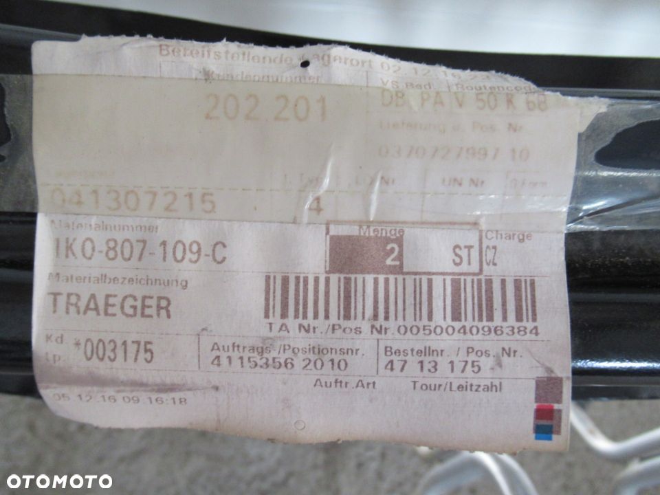 BELKA ZDERZAKA PRZÓD PRZEDNIA VW GOLF V 5 1K0 1K0807109C 2003- - 7