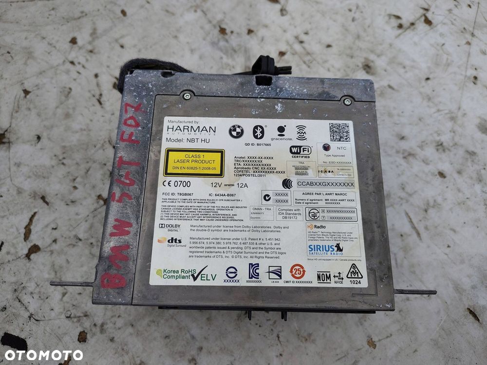 RADIO NAWIGACJA 931103501 BMW 5 GT F07 - 2