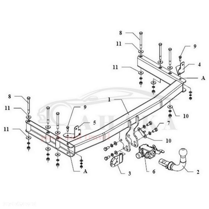 Hak Holowniczy Automat Do Audi 90 B4 Sedan, Quattro 1991-1994 - 3