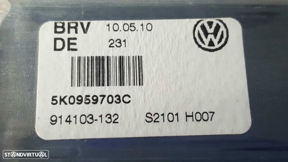 MOTOR ELEVADOR TRASEIRO ESQUERDO VOLKSWAGEN GOLF VI (5K1) SPORT - 11