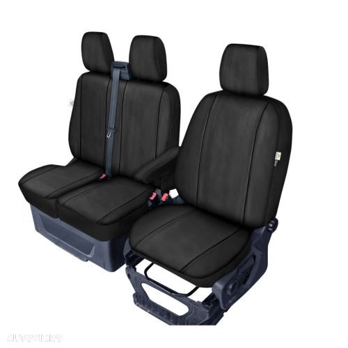 Set huse scaun tailormade Ford Transit Custom 1+2, imitatie din piele - 1