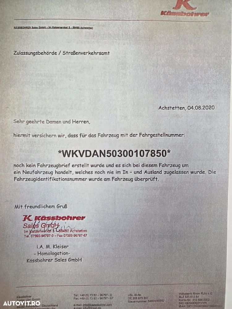 Kaessbohrer Transport CIMENT VRAC, 40mc, Masa propie 5,1t, Jante ALUMINIU, Capacitate 40mc, Axe SAF, Picioare sprijin, Produsa in GERMANIA, rulata in GERMANIA, Posibilitate leasing-PROMOTIE 29.900 EUR+Tva - 4