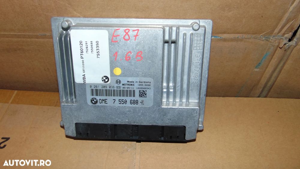 Calculator ECU engine BMW Seria 1 E87,E81 1.6 benzina an 2005 cod DME7550688-01 - 1