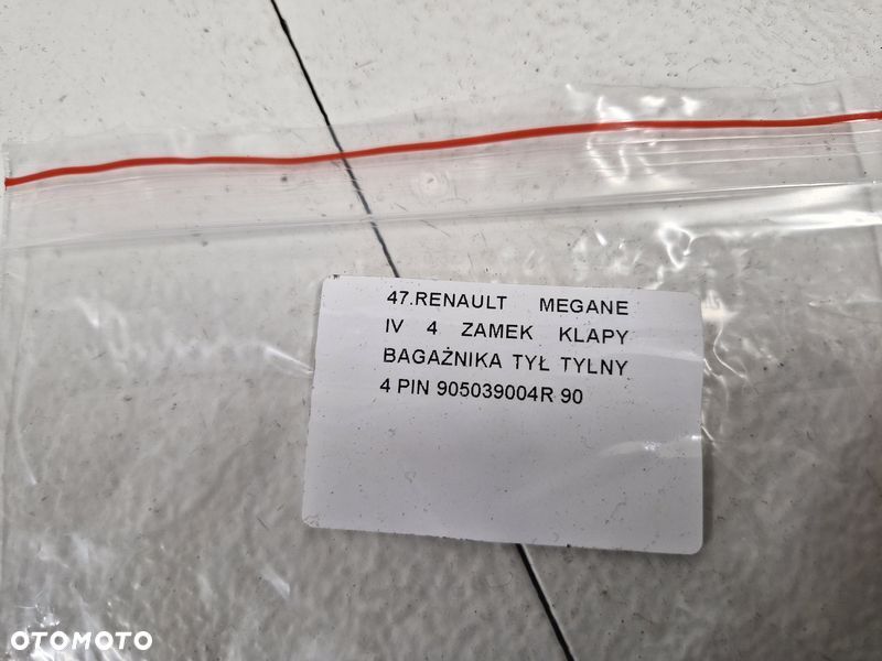 RENAULT MEGANE IV 4 ZAMEK KLAPY BAGAŻNIKA TYŁ TYLNY 4 PIN 905039004R - 5