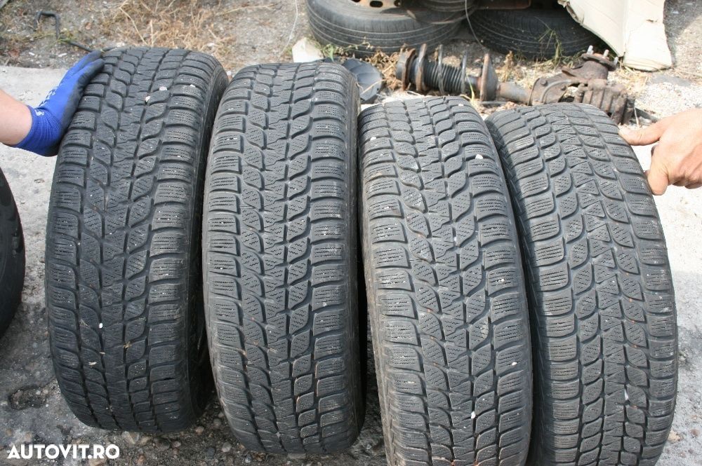 Set 4 Jante Tabla Vw Seat Skoda 5x112 Cu Anvelope Bune 195/65/15 - 1