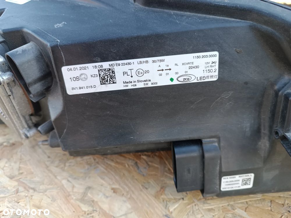 LAMPA PRZÓD PRZEDNIA LEWA FULL LED SKODA SUBERB III LIFT 3V1941015D - 7