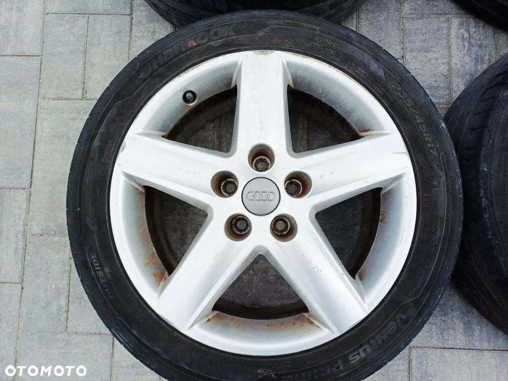 FELIGI Z OPONAMI ALUMINIOWE AUDI A4 B6 B7 R17 5X112 ET45 57,1 mm OPONY HANKOOK 235/45 LATO NR8 - 3