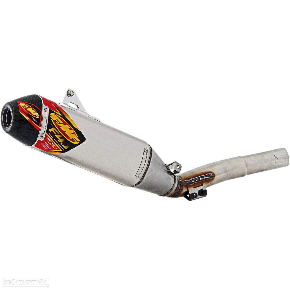 ponteira de escape fmf factory 4.1 rct slip-on muffler aluminum and carbon yamaha yz / wr 450 - 1