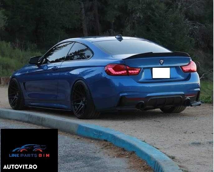 Eleron Portbagaj High Kick PSM BMW Seria 4 F32 Coupe, Negru Lucios - 5