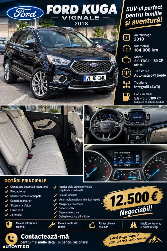 Ford Kuga 2.0 TDCi 4WD Powershift Vignale - 4