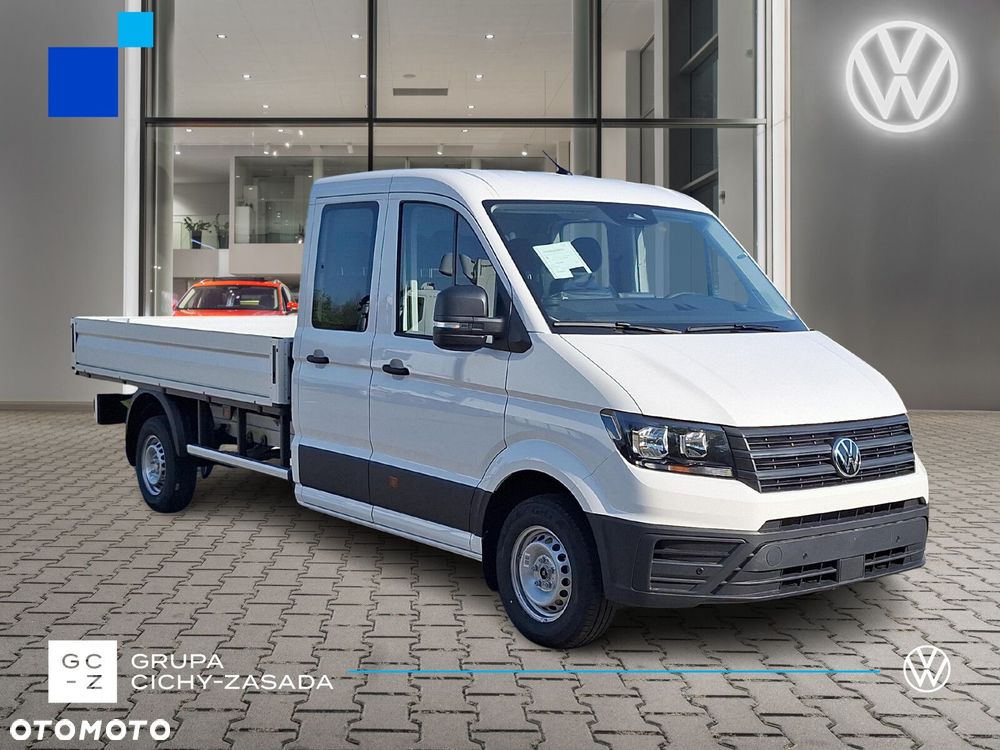 Volkswagen Crafter 35 Skrzyniowy z podwójną kabiną silnik: 2,0 l EU6 SCR 140 KM / skrzynia biegów: Przedni napęd manualna 6-biegowa rozstaw osi: 4490 mm - 7