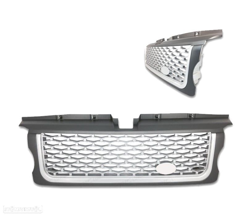 GRELHA FRONTAL RANGE ROVER SPORT 05-09 LOOK AUTOBIOGRAPHY SILVER EDITION - 3