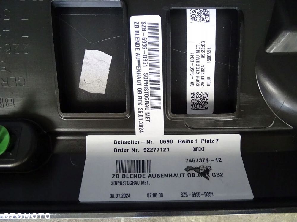 BLENDA KLAPY BAGAŻNIKA BMW G32 Gran Turismo OE 7467374 SOPHISTOGRAU MET. - 4