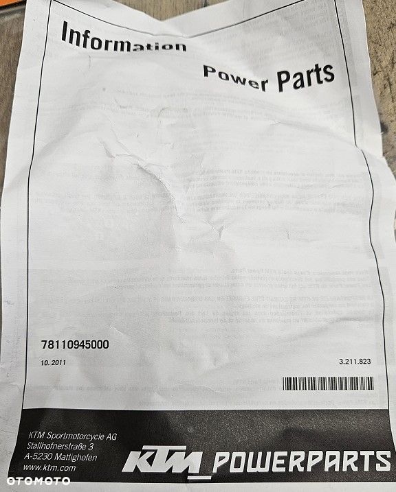 Oryginalne Crash Pady Tylnej Osi KTM PowerParts KTM EXC SX SMR  78110945000 - 4