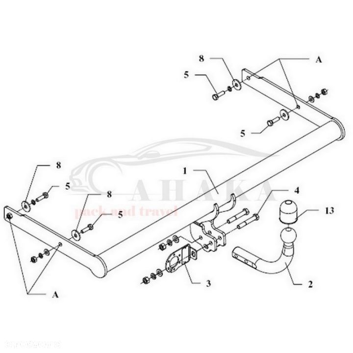Hak Holowniczy Odkręcany Do Vw Volkswagen Golf Iii Variant Kombi 1993-1999 - 4