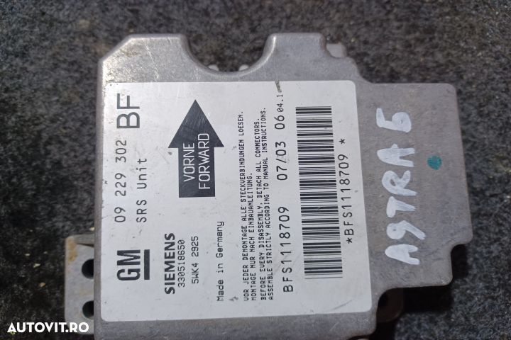 Calculator airbag 09229302 330518650 Opel Astra G [1998 - 2009] Sedan - 4