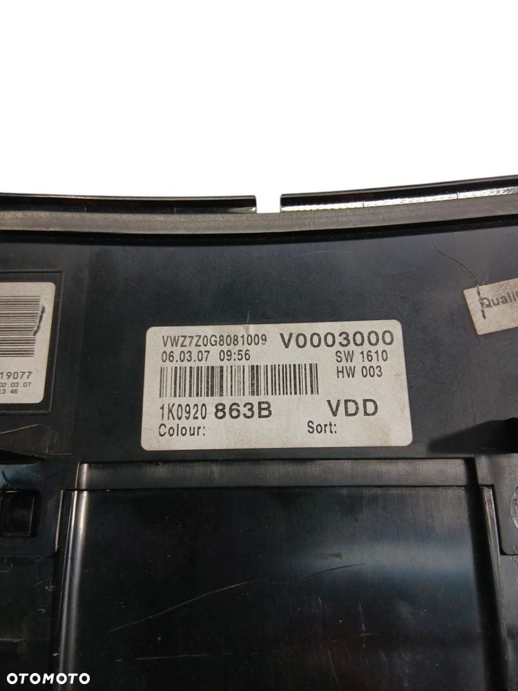 LICZNIK VW GOLF V 1.9 TDI 1K0920863B - 3