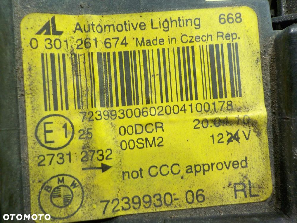 BMW 3 E92 LIFT 2.0 D 10r 2D COUPE XENON lampa prawa przod 7239930-06 - 4