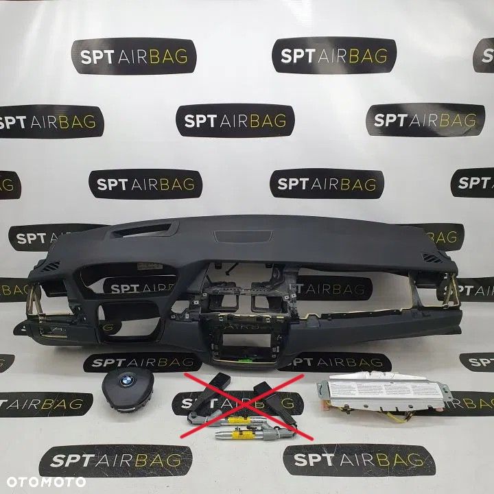 X5 E70 DESKA ROZDZIELCZA KONSOLA KOKPIT PULPIT PODUSZKI AIRBAG AIR BAG NAPINACZE KIT SET - 1