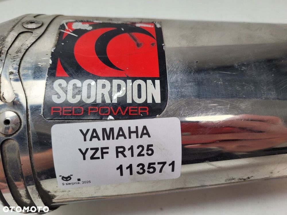 YAMAHA YZF R125 TŁUMIK WYDECH SPORTOWY SCORPION KOLEKTOR - 9