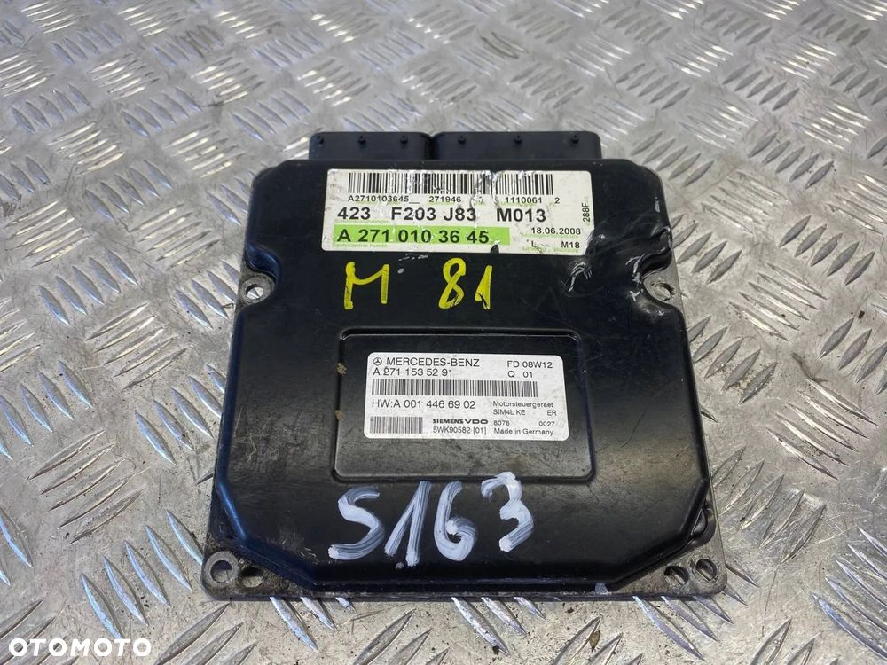 KOMPUTER STEROWNIK SILNIKA MERCEDES W203 A2711535291 A0014466902 - 1