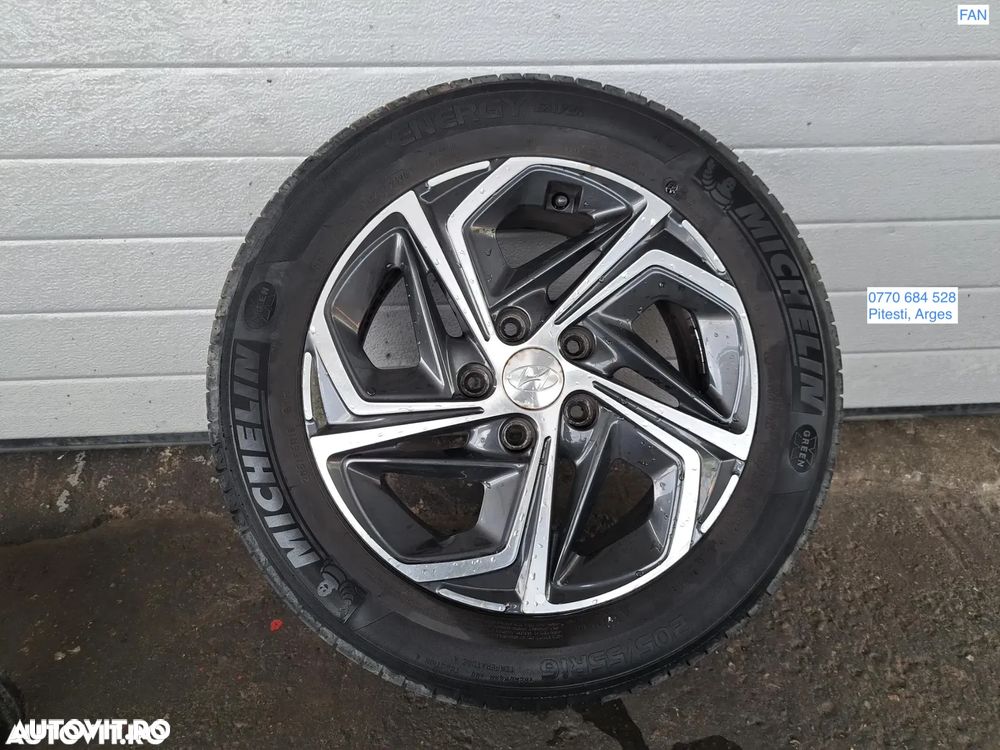 Roata Janta aliaj 6.5J x R16 H2 ET50 prezoane 5x114.3 originala Hyundai i30 model Dimond cut - 1