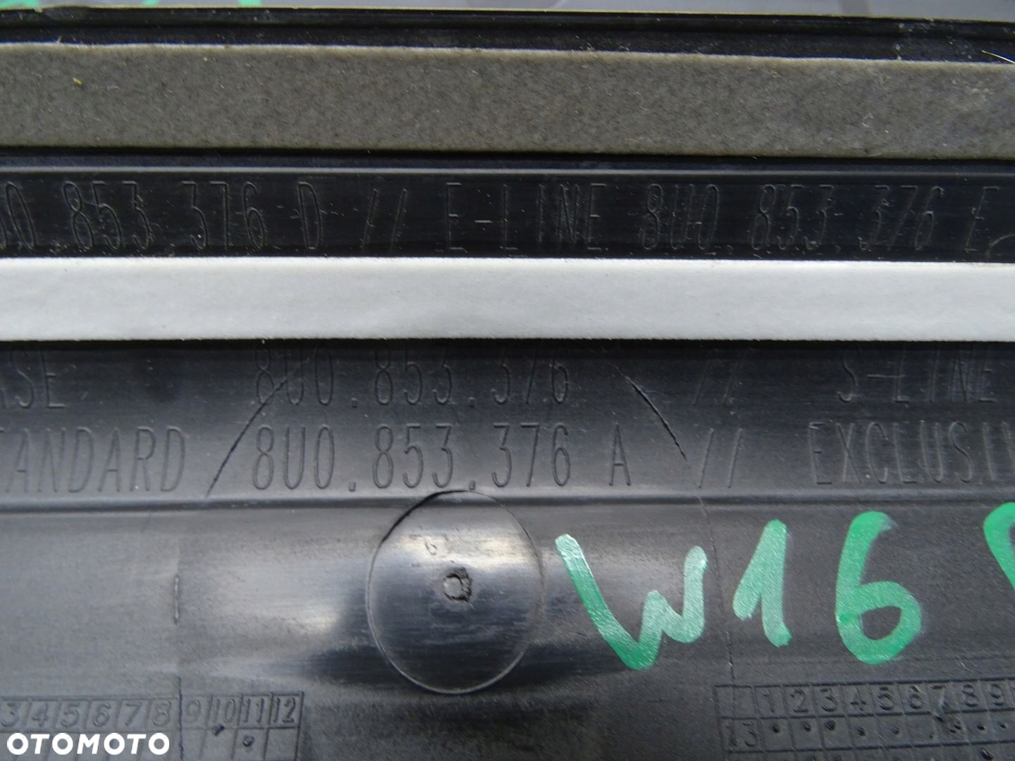 LISTWY PROGOWE NAKŁADKI PROGU KOMPLET 8U0853375A AUDI Q3 8U S-LINE - 12