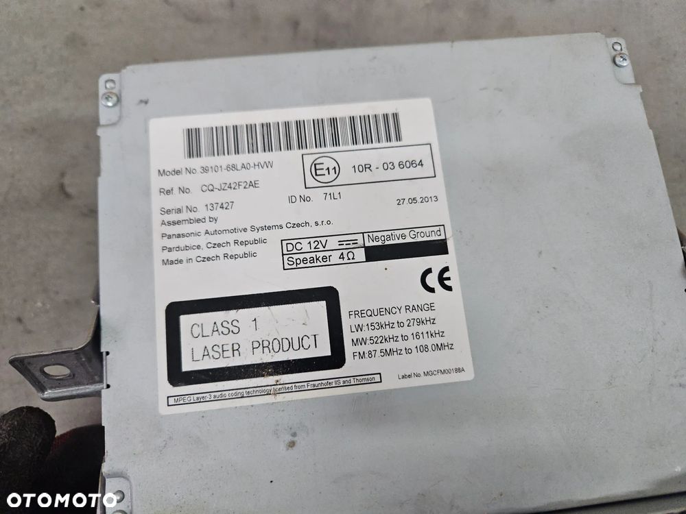 Radio radioodtwarzacz CD USB fabryczne Suzuki Swift V 2013r 39101-68LA0-HVW - 3