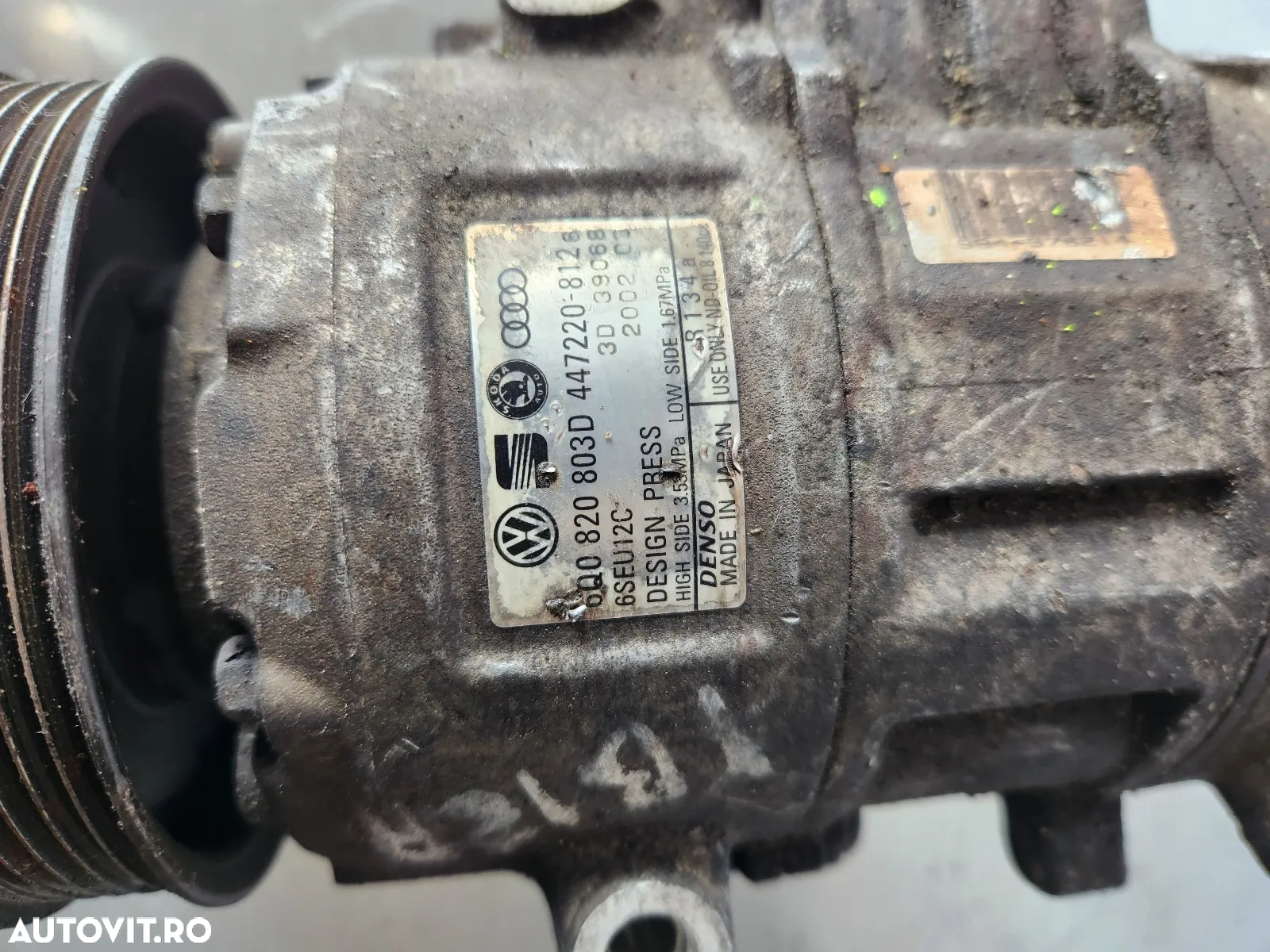 Compresor Clima Aer Conditionat AC Vw Polo Seat Ibiza Skoda Fabia Golf 1.9 Tdi Cod 6QD - 4