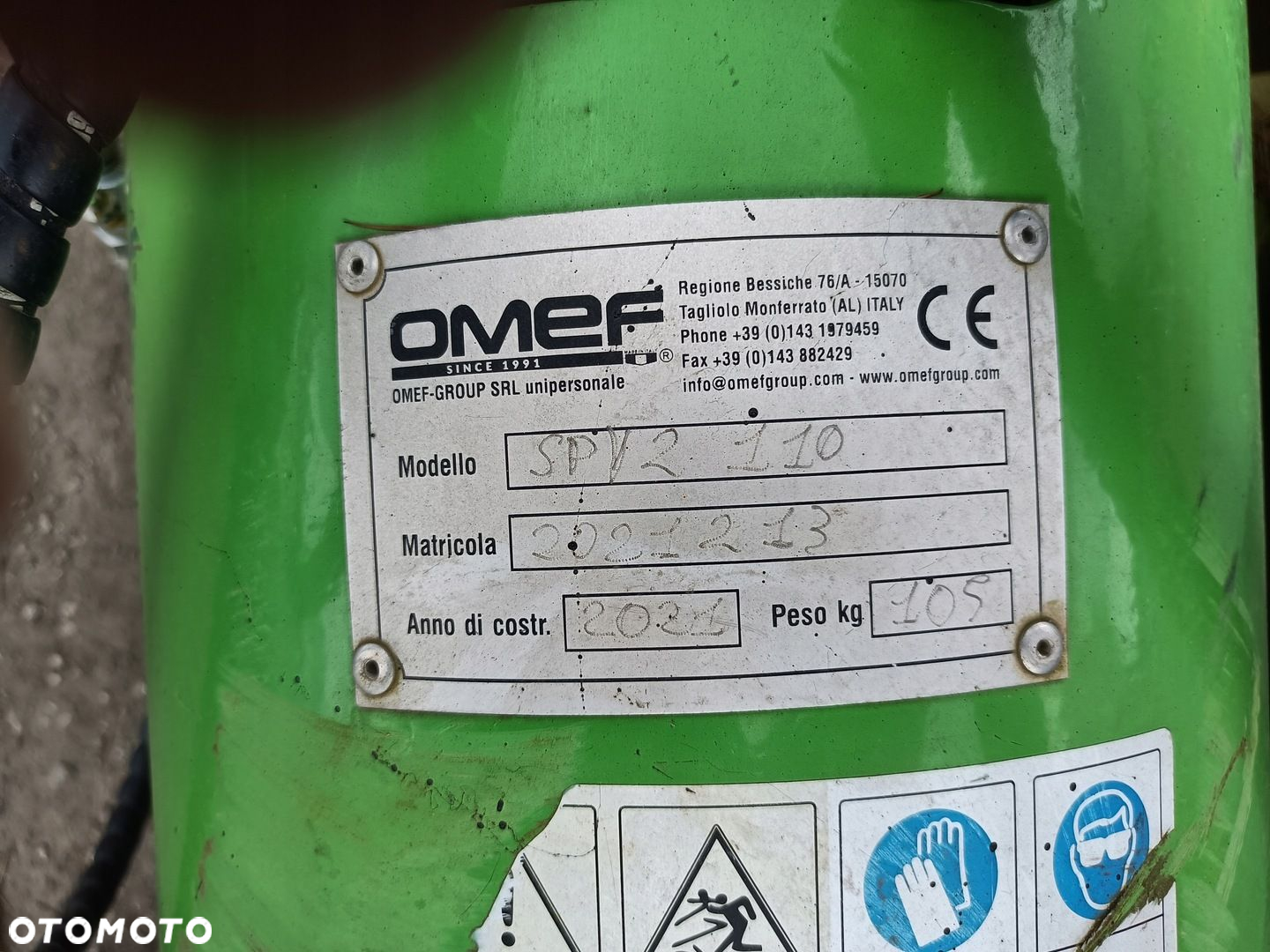 Łuparka hydrauliczna stożkowa ŚWIDER DO drewna pni korzeni OMEF SPV2 110 - 2