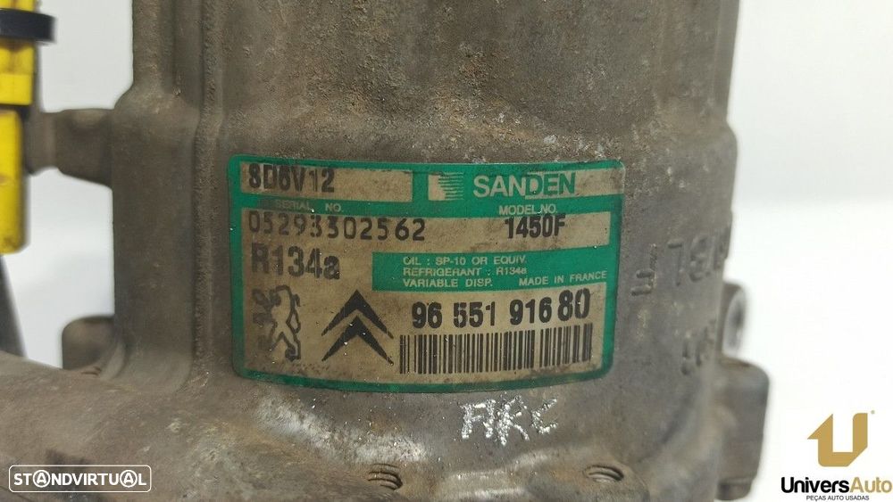 COMPRESSOR DE AR CONDICIONADO CITROEN C3 HDI 70 FURIO - 2