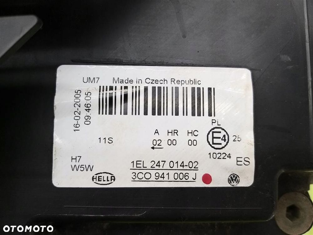 Reflektor lampa przód prawa VW Passat B6 2005-2010 3C0941006J ORYGINAŁ - 2