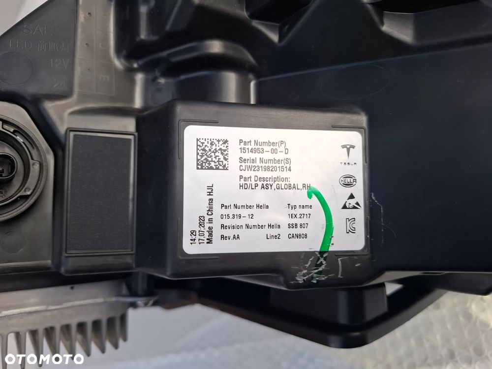 TESLA 3 LIFT Y LAMPA PRZÓD PRZEDNIA PRAWA EUROPA ORYGINAŁ 1514953-00-D - 11