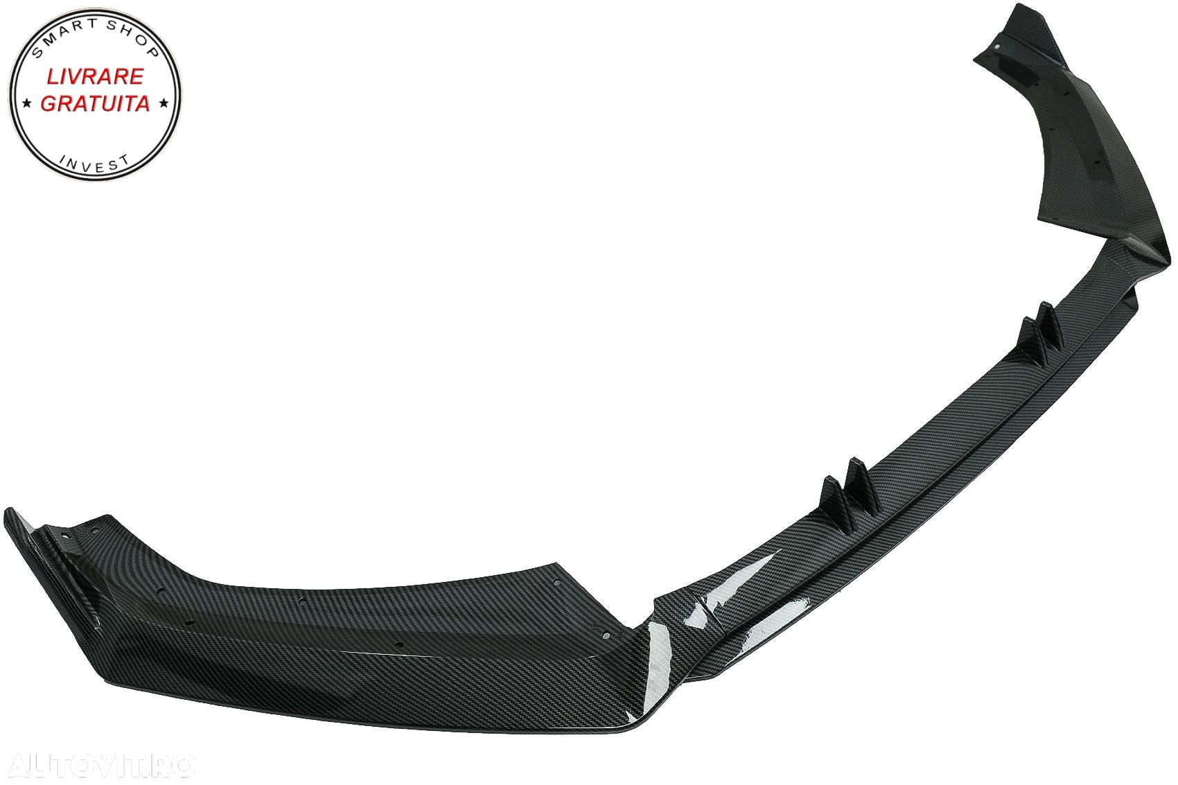 Prelungire Bara Fata Lip Audi A4 B9 8W S-Line (2016-2018) Carbon Look- livrare gratuita - 7
